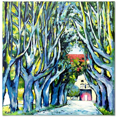 Gustav klimt - aleja w parku - 60x60 cm - g04202