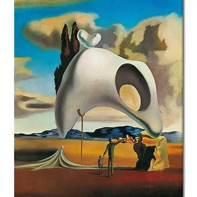Obraz drukowany - salvador dali - atawistyczne ruiny po deszczu - 60x90 cm - g109797