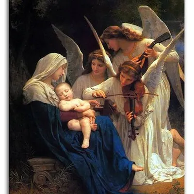 William adolphe bouguereau - pieśń aniołów - 50x70 cm - g93757