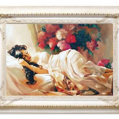 Ludzie - śpiąca na sofie - 90x120 cm - g16559
