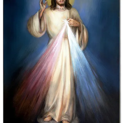 Obraz olejny - jezus chrystus - jezus miłosierny - 120x180 cm - g119392