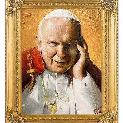 Papież jan paweł ii - papież żartobliwy - 40x50 cm - g01716