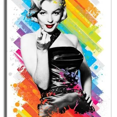 Marilyn monroe - w skórzanej sukni - 60x90 cm - g92714