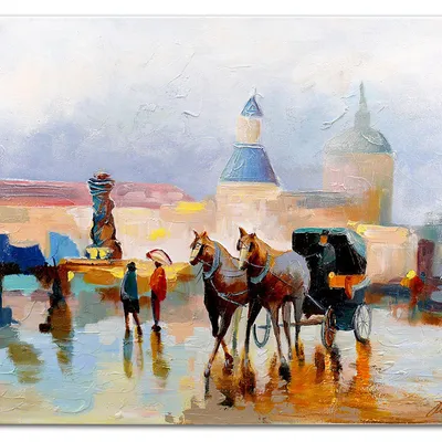 Obraz olejny - architektura - 50x70 cm - g118980