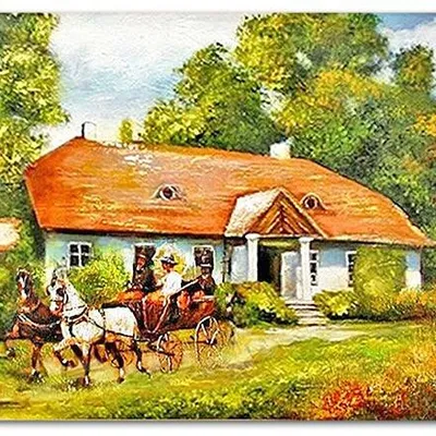 Obraz olejny - pejzaże - 110x150 cm - g119086