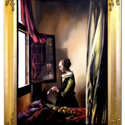 Jan vermeer - czytająca list - 64x84 cm - g17113