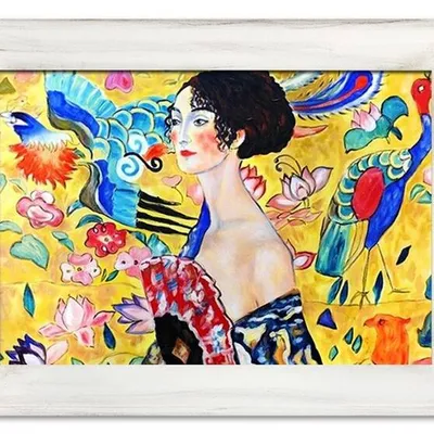 Gustav klimt - dama z wachlarzem - 82x112 cm - g06797