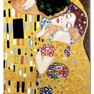 Obraz olejny - gustav klimt - pocałunek - 120x180 cm - g118880