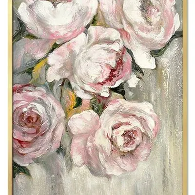Obraz olejny - kwiaty nowoczesne - 63x93 cm - g113205