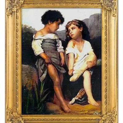 William-adolphe bouguereau - na skraju potoku - 40x50 cm - g00062