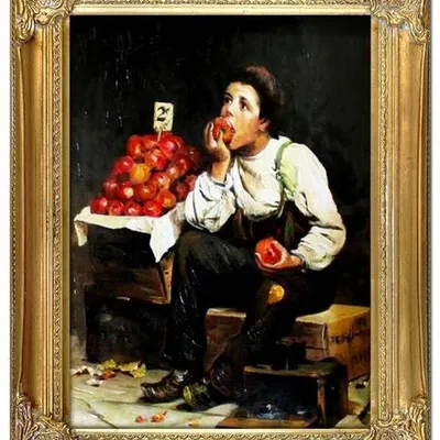 John george brown - jedząc zbiory - 40x50 cm - g04221
