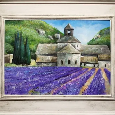 Pola lawendowe - lawendowa twierdza - 76x96 cm - g15434