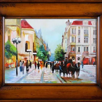 Architektura - widok na starówkę - 76x96 cm - g16620
