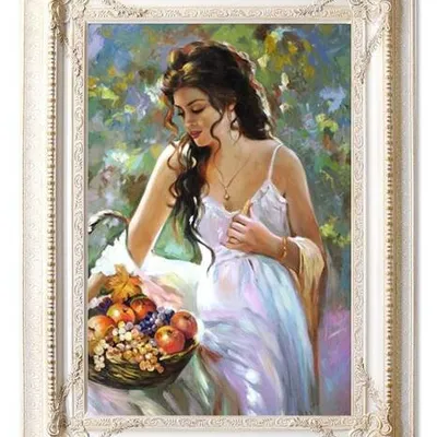 Ludzie - wracając z ogrodu - 90x120 cm - g16644