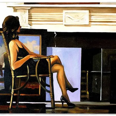 Jack vettriano - the model and the drifter - 60x90cm - g94187