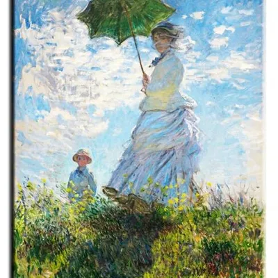 Claude monet - kobieta z parasolką - 50x70 cm - g92525