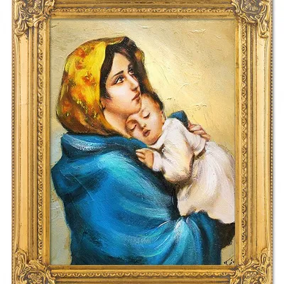 Maryja - niepokalana niewiasta z dzieciątkiem - 40x50 cm - g05679