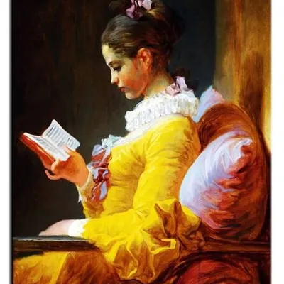 Jean-honore fragonard - dziewczyna czytająca książkę - 50x70 cm - g92675