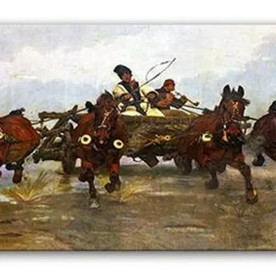 Józef chełmoński - czwórka -150x50 cm - g93725
