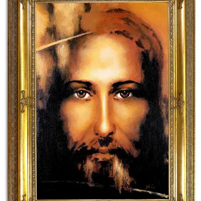Obraz olejny - jezus chrystus - całun turyński - 111x151 cm - g118743