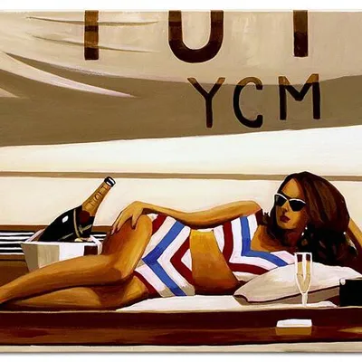 Obraz olejny - jack vettriano - sunshine and champagne - 80x120 cm - g118826
