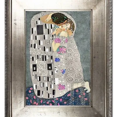 Obraz olejny - gustav klimt - pocałunek - 92x122 cm - g107584