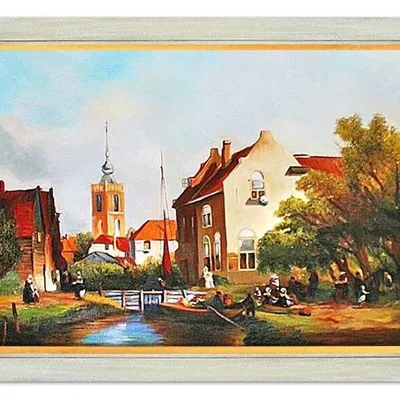Architektura - wiejska osada - 63x84 cm - g06265