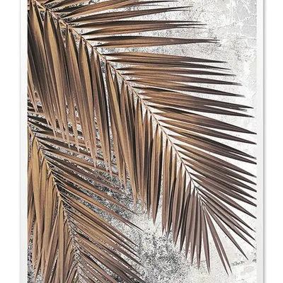 Obraz - tropikalne liście i kwiaty - 63x93cm - g105876