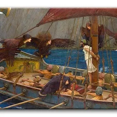 John william waterhouse - ulisses i syreny - 45x90 cm - g94803