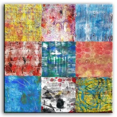 Abstrakcja - sztuka figuratywna - 80x80 cm - g93500