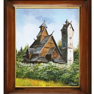 Świątynia wang - letnie popołudnie - 53x64 cm - g06437