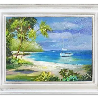 Marynistyka - rajska plaża - 40x50 cm - g06327