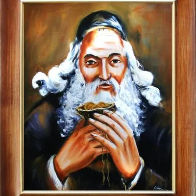 Żyd na szczęście - sakiewka z monetami - 53x64 cm - g06112