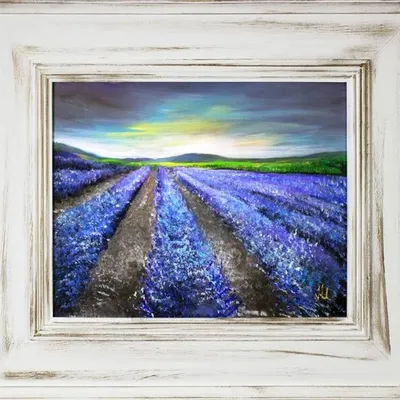 Pola lawendowe - lśnienie - 66x76 cm - g16364
