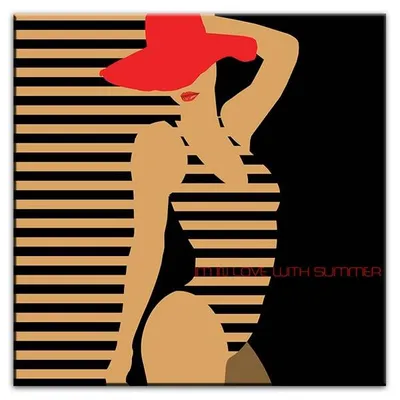 Pop art - plażowiczka - 100x100 cm - g97002