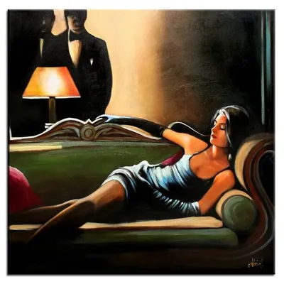 Jack vettriano - along came a spider - 90x90cm - g15335