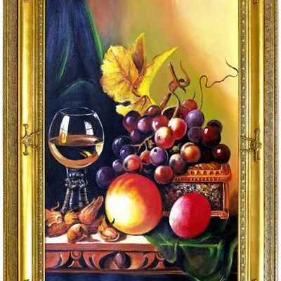 Tradycyjna - wino i owoce - 90x120 cm - g04416