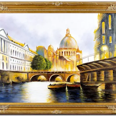 Obraz olejny - wenecja - 74x104 cm - g118466