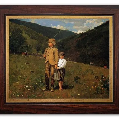 Winslow homer - przejście przez pastwisko - 24x29 cm - g94884