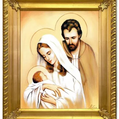Obraz olejny - religijne - święta rodzina - 55x65 cm - g106673
