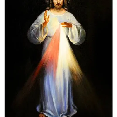 Obraz olejny - jezus chrystus - jezus miłosierny wileński - 80x120 cm - g119326