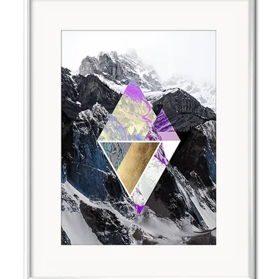 Obraz - abstrakcje geometryczne - 21x26cm - g97470
