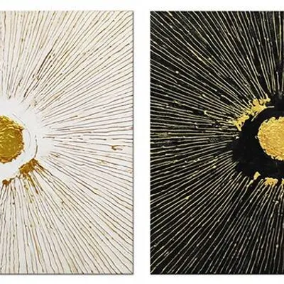 Obrazy olejne - abstrakcyjne - 100x100 cm x 2 - g104844