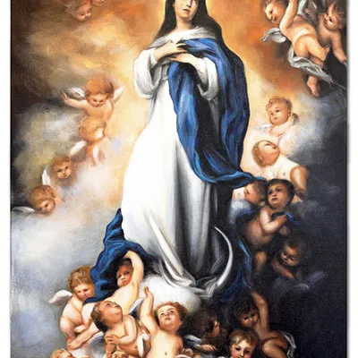 Obraz olejny - religijne - wniebowzięcie najświętszej maryi panny - 80x120 cm - g119237