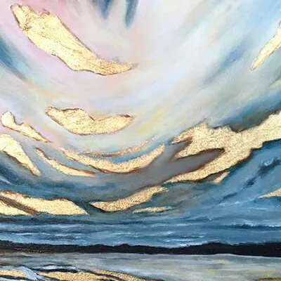 Obraz olejny - pejzaż nowoczesny - 60x90 cm - g116679