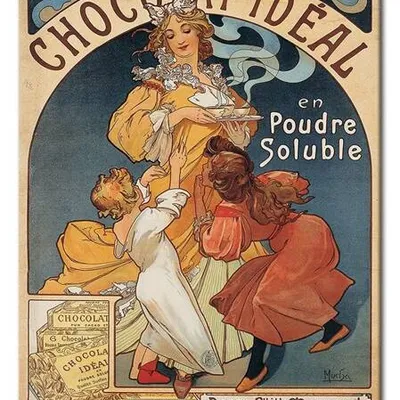 Alfons mucha - chocolat ideal - 50x70 cm - g92654