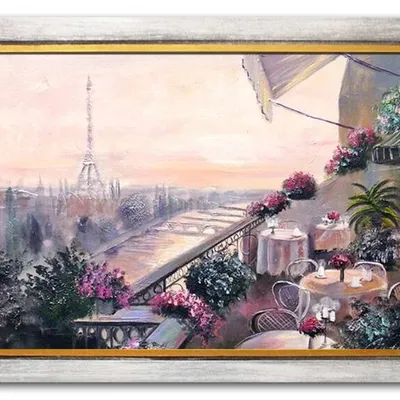 Paryż - tarasy nad sekwaną - 63x84 cm - g02900