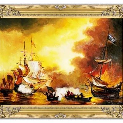 Marynistyka - wojna flot - 64x83 cm - g00052