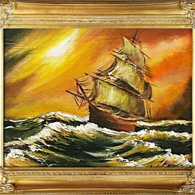 Marynistyka - przed sztormem - 40x50 cm - g02157