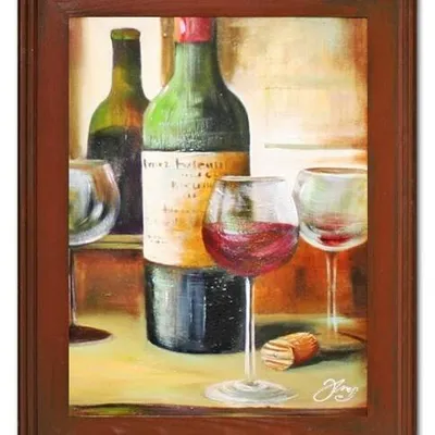 Do kuchni - łyk wina - 40x50 cm - g15343